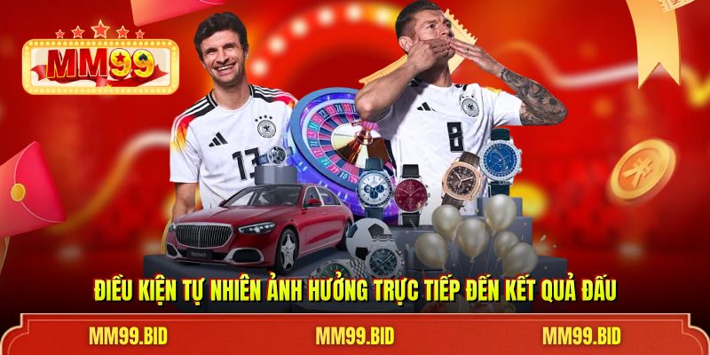 Điều kiện tự nhiên ảnh hưởng trực tiếp đến kết quả đấu