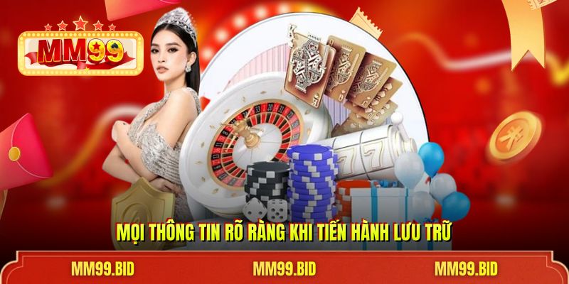 Mọi thông tin rõ ràng khi tiến hành lưu trữ